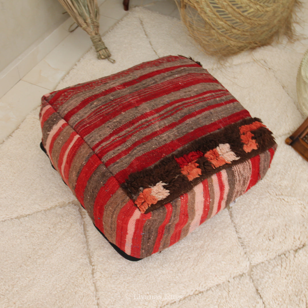 Sitzkissen Pouf Beni Ourain Liyana,s -Teppich