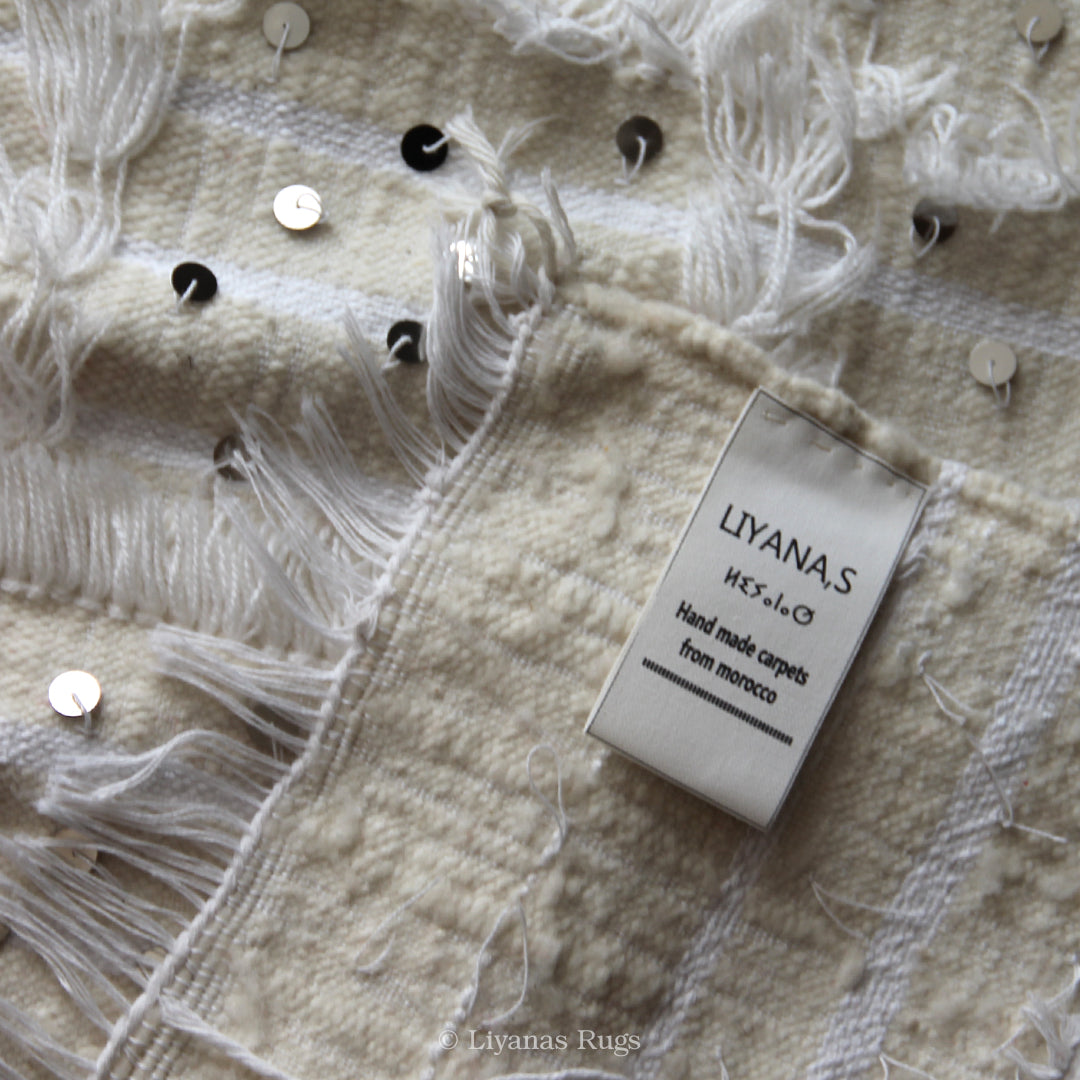 Modern Designer Berber Handira Liyana,S - White color