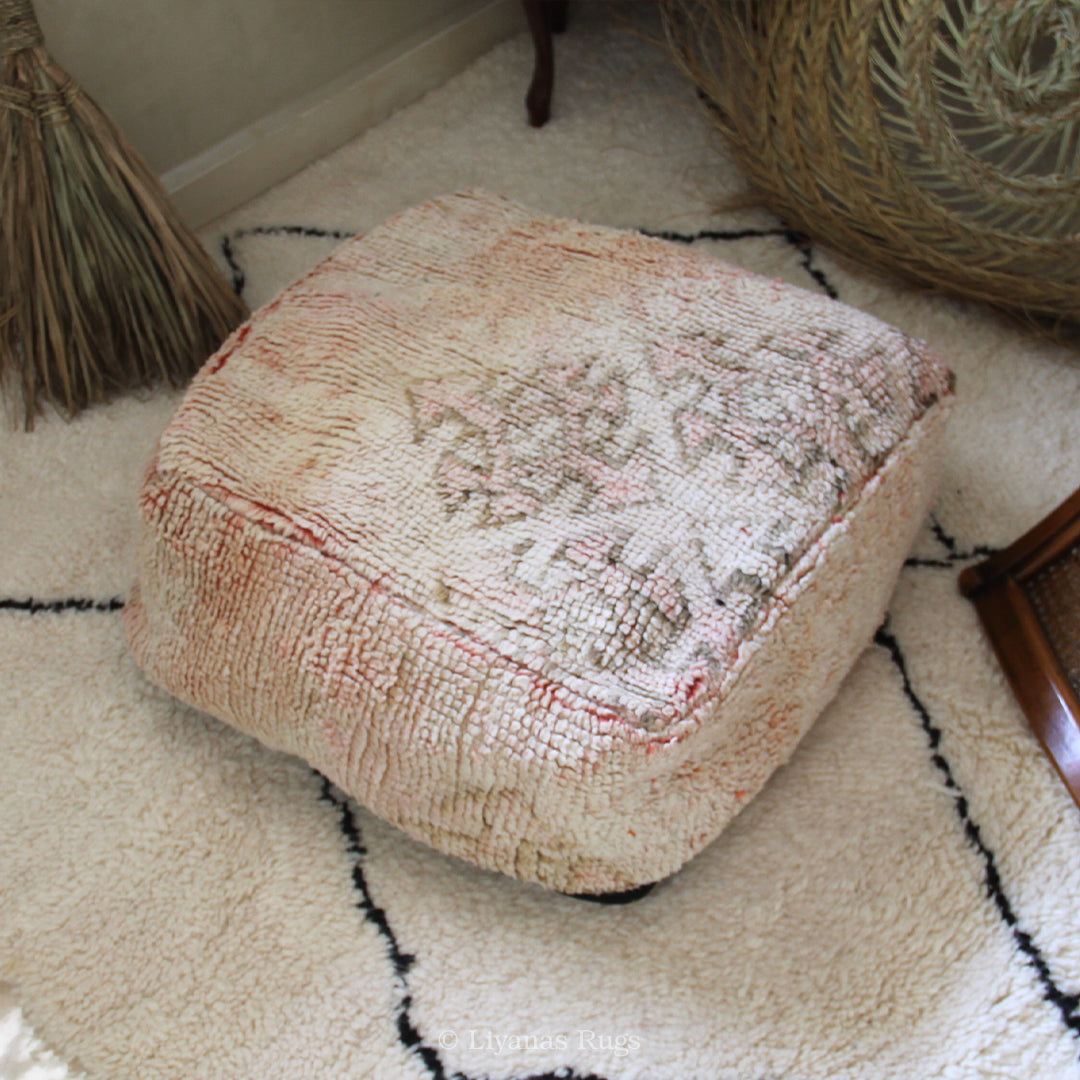 Sitzkissen Pouf Beni Ourain Liyana,s -Teppich