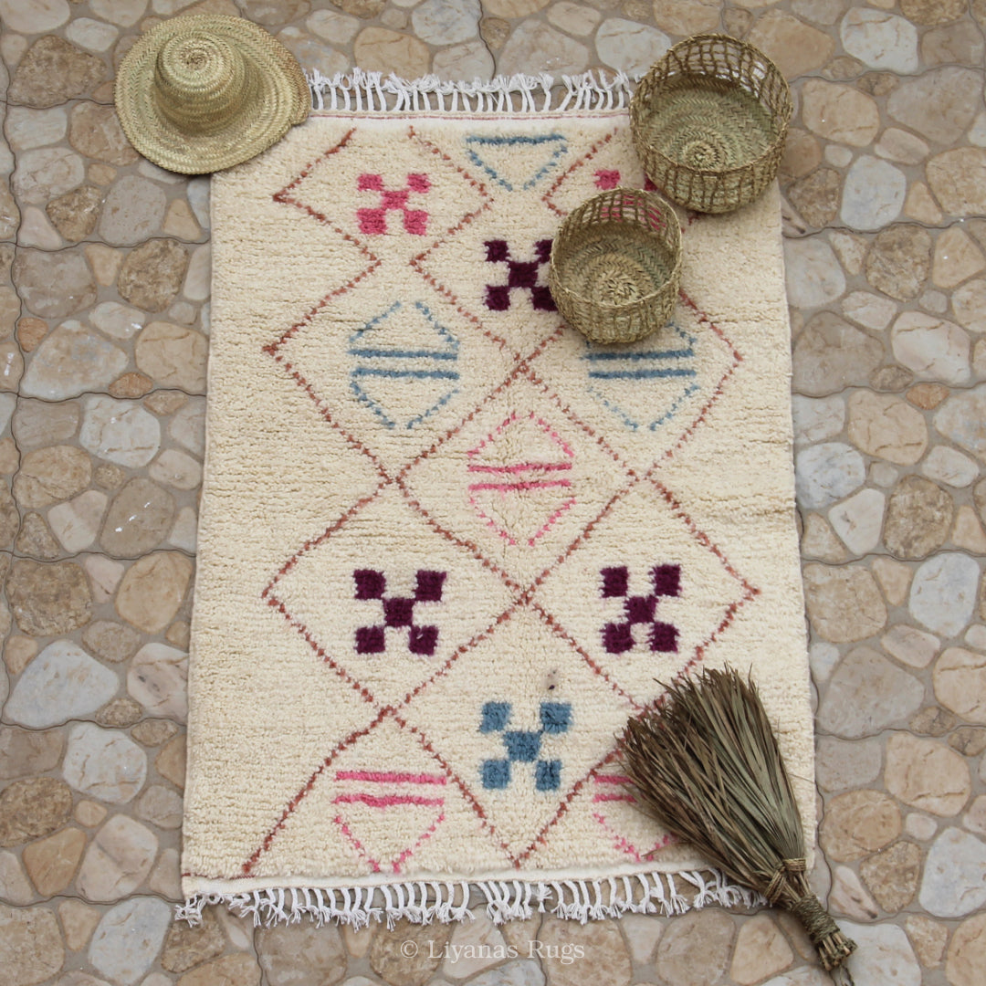 Modern Designer Berber Azilal Liyana,S - Teppich - 146 cm - 108 cm