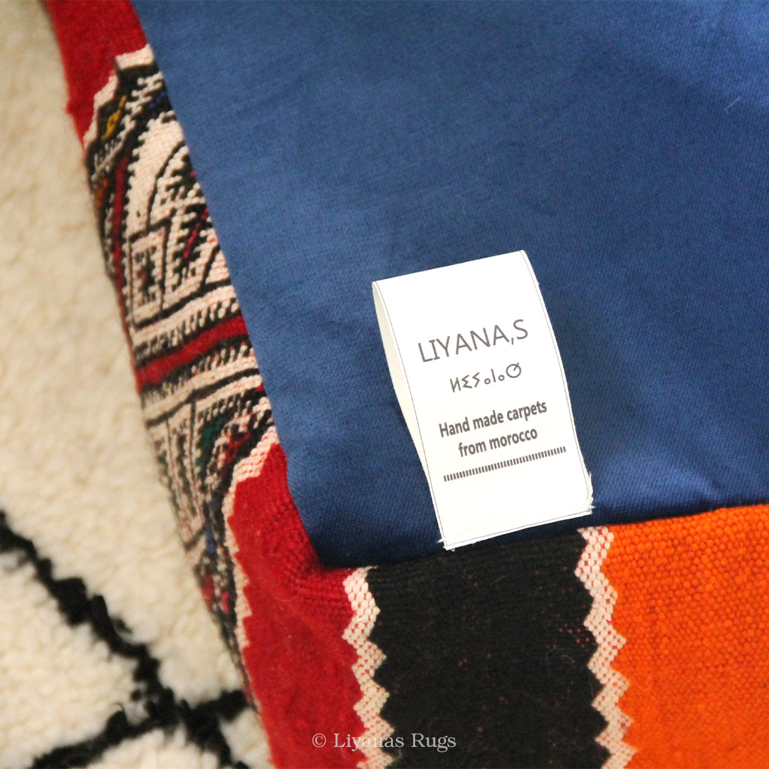 Sitzkissen Pouf Beni Ourain Liyana,s -Teppich