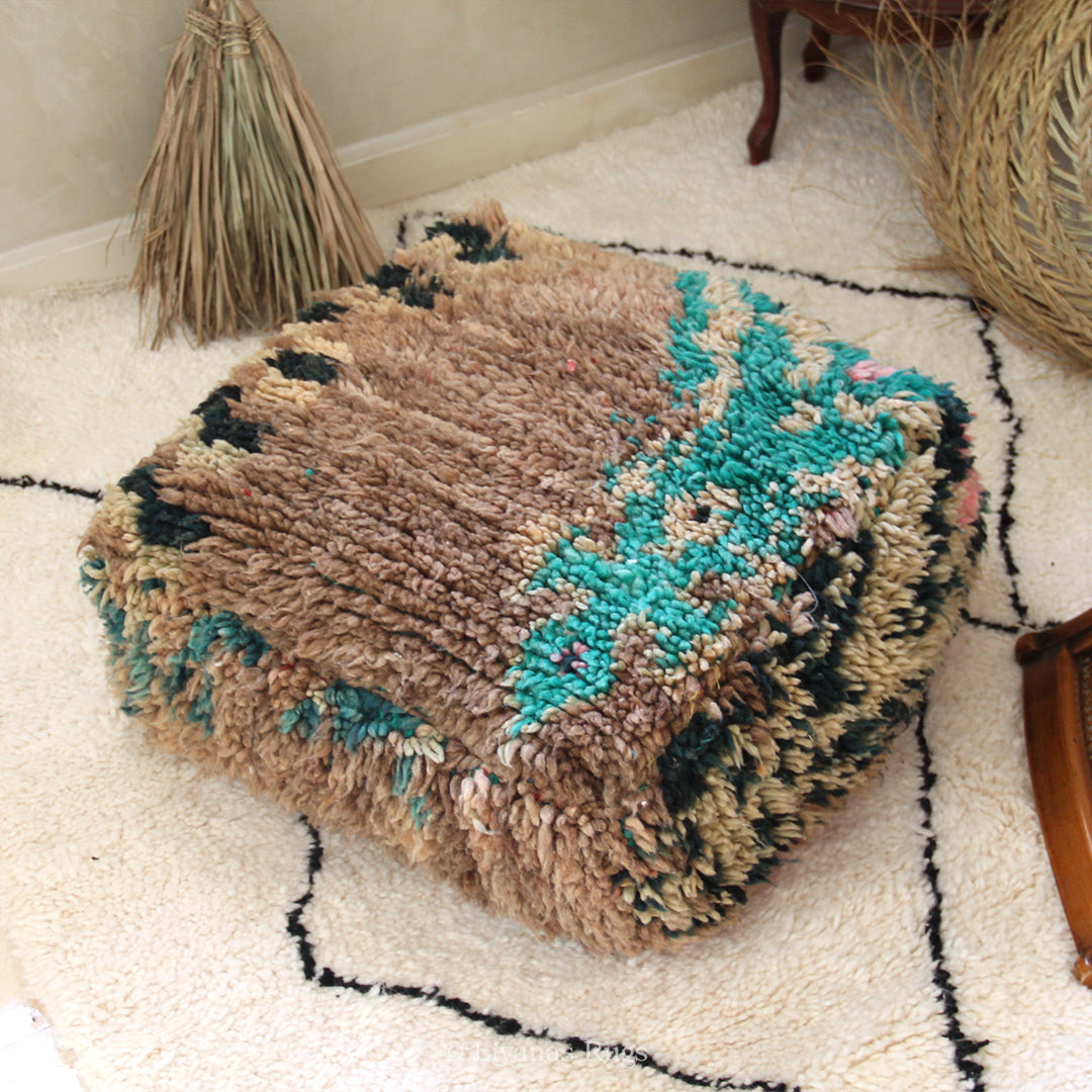 Sitzkissen Pouf Beni Ourain Liyana,s -Teppich
