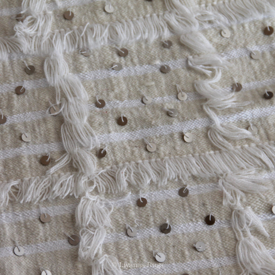 Modern Designer Berber Handira Liyana,S - White color
