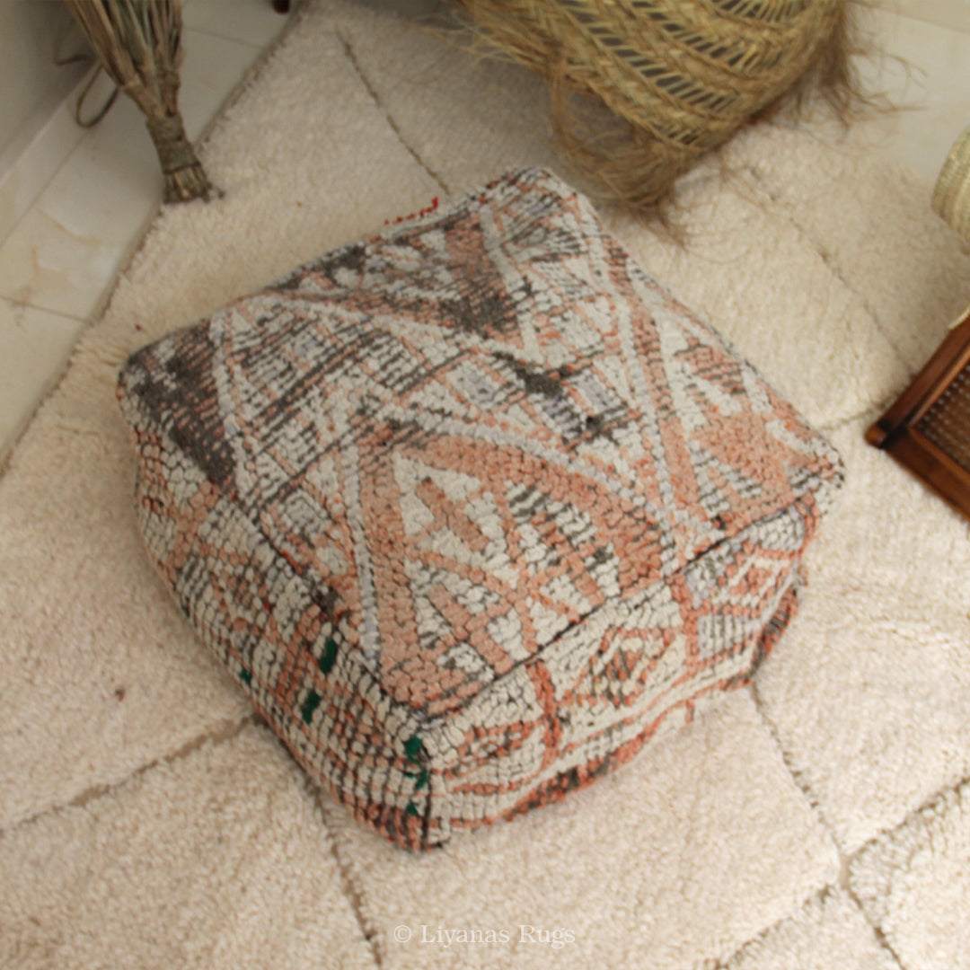 Sitzkissen Pouf Beni Ourain Liyana,s -Teppich