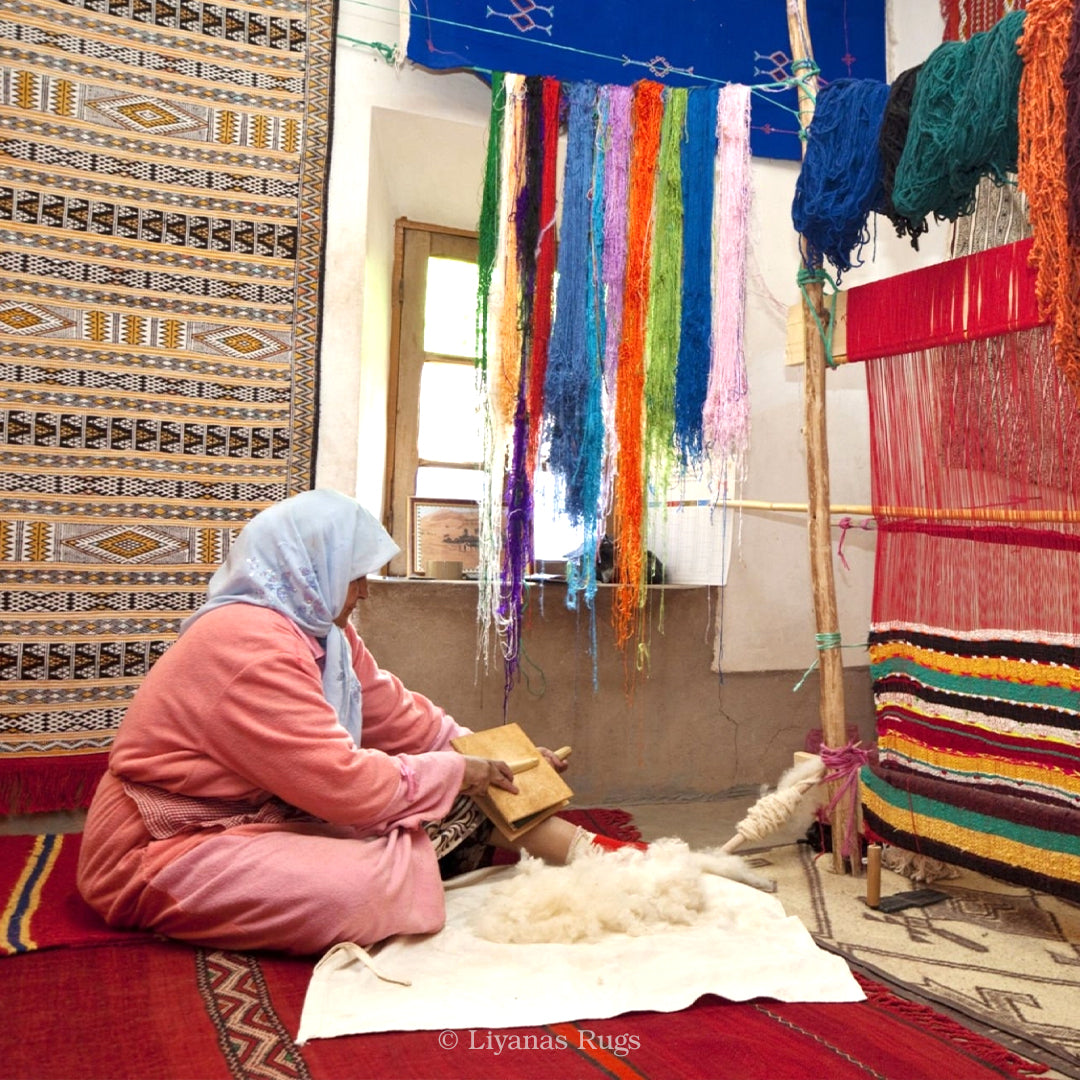 Modern Designer Berber Handira Liyana,S - Yellow color