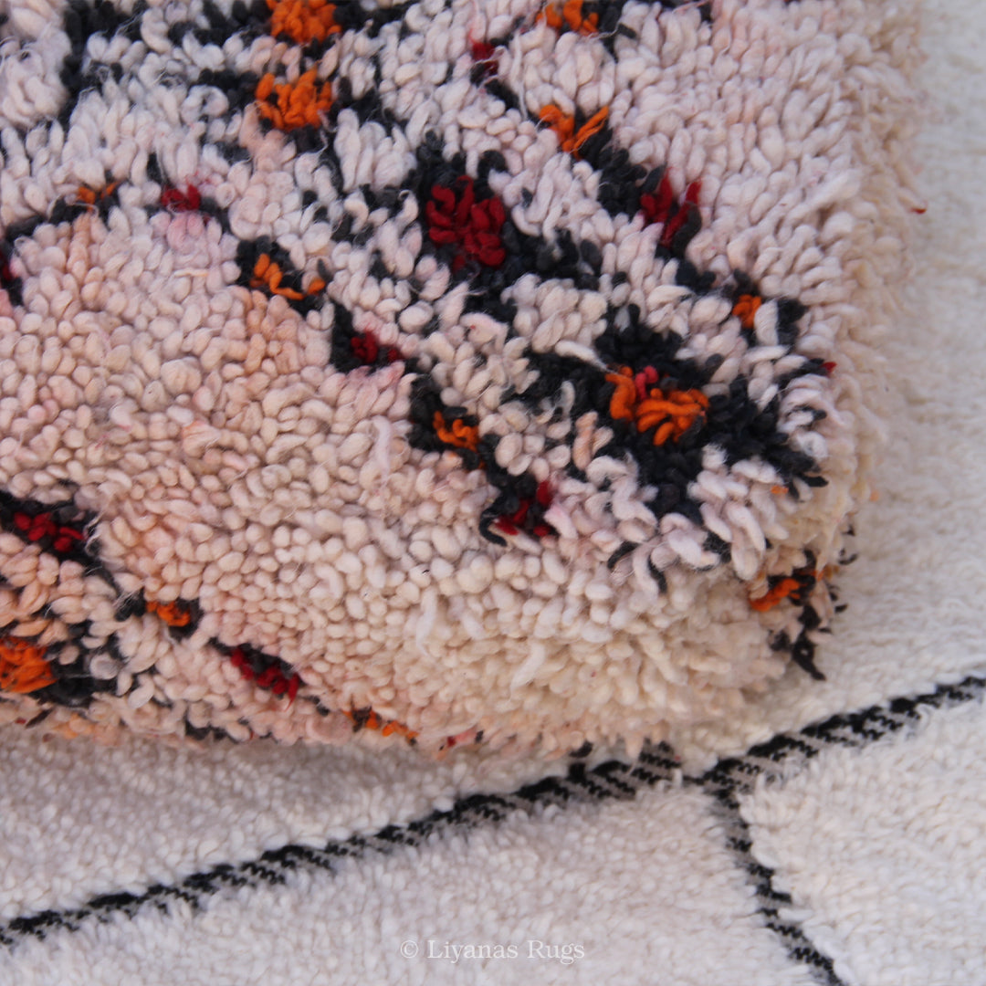 Sitzkissen Pouf Beni Ourain Liyana,s -Teppich