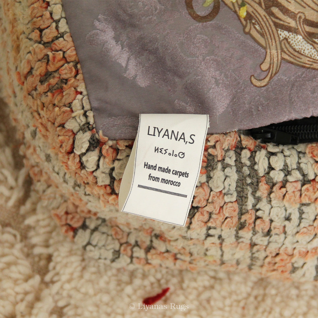 Sitzkissen Pouf Beni Ourain Liyana,s -Teppich