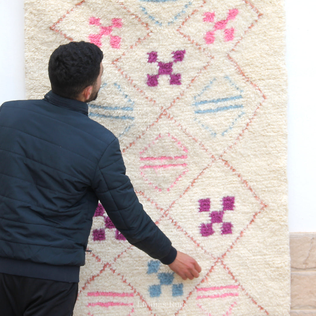 Modern Designer Berber Azilal Liyana,S - Teppich - 146 cm - 108 cm