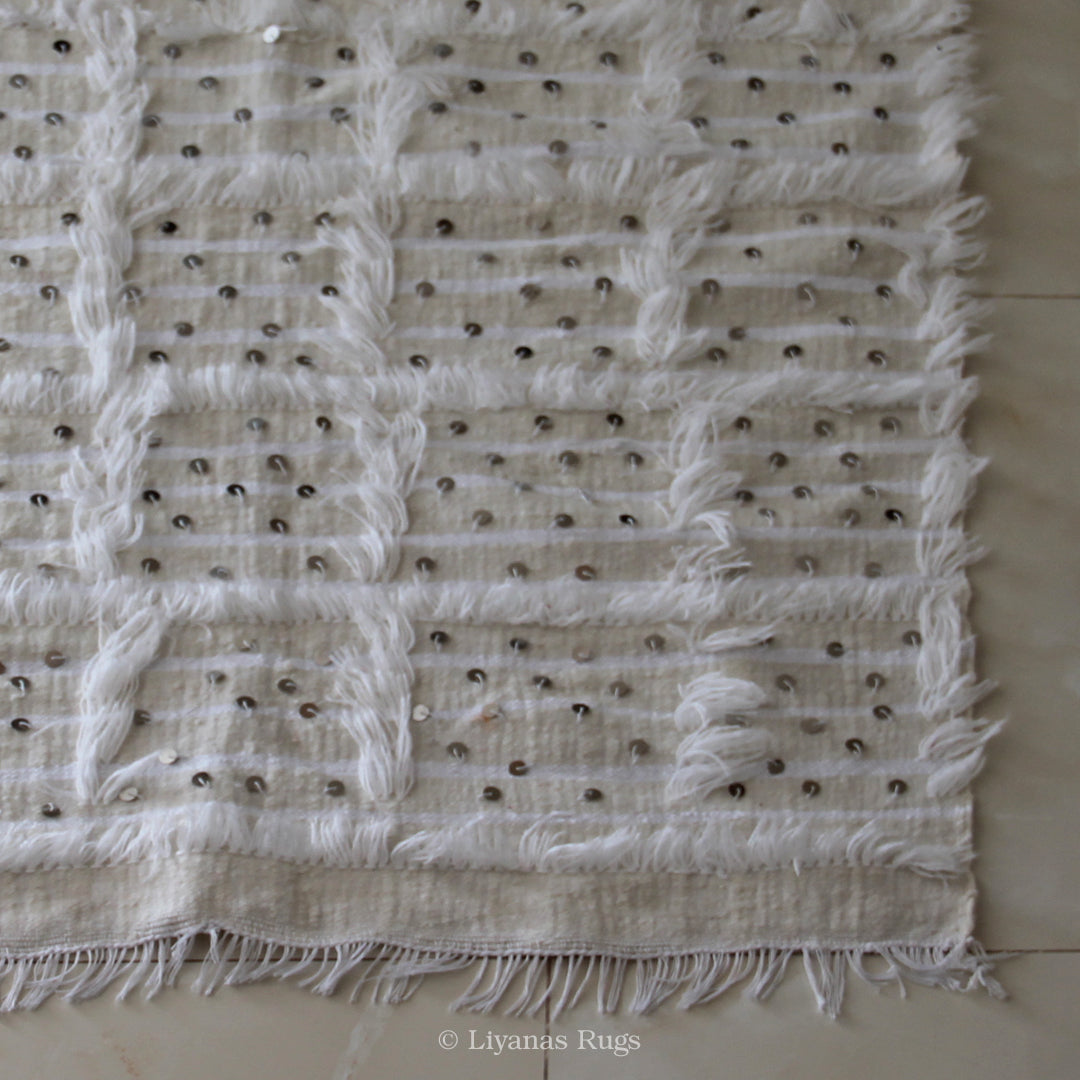 Modern Designer Berber Handira Liyana,S - White color