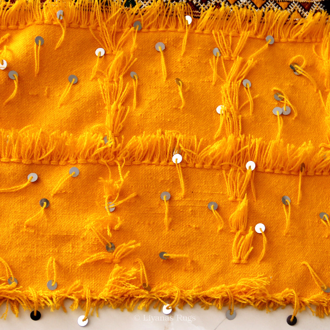 Modern Designer Berber Handira Liyana,S - Yellow color