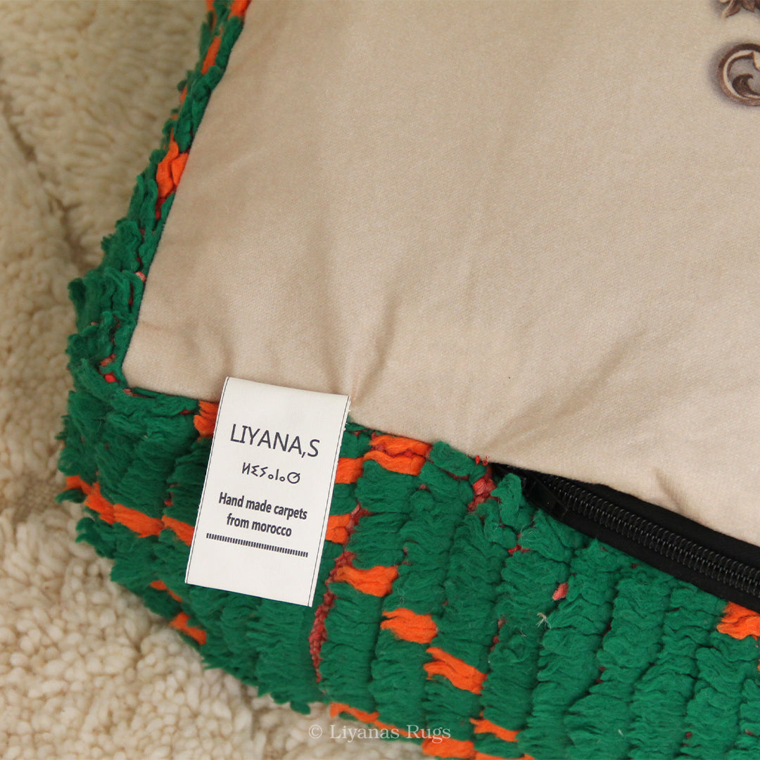 Sitzkissen Pouf Beni Ourain Liyana,s -Teppich