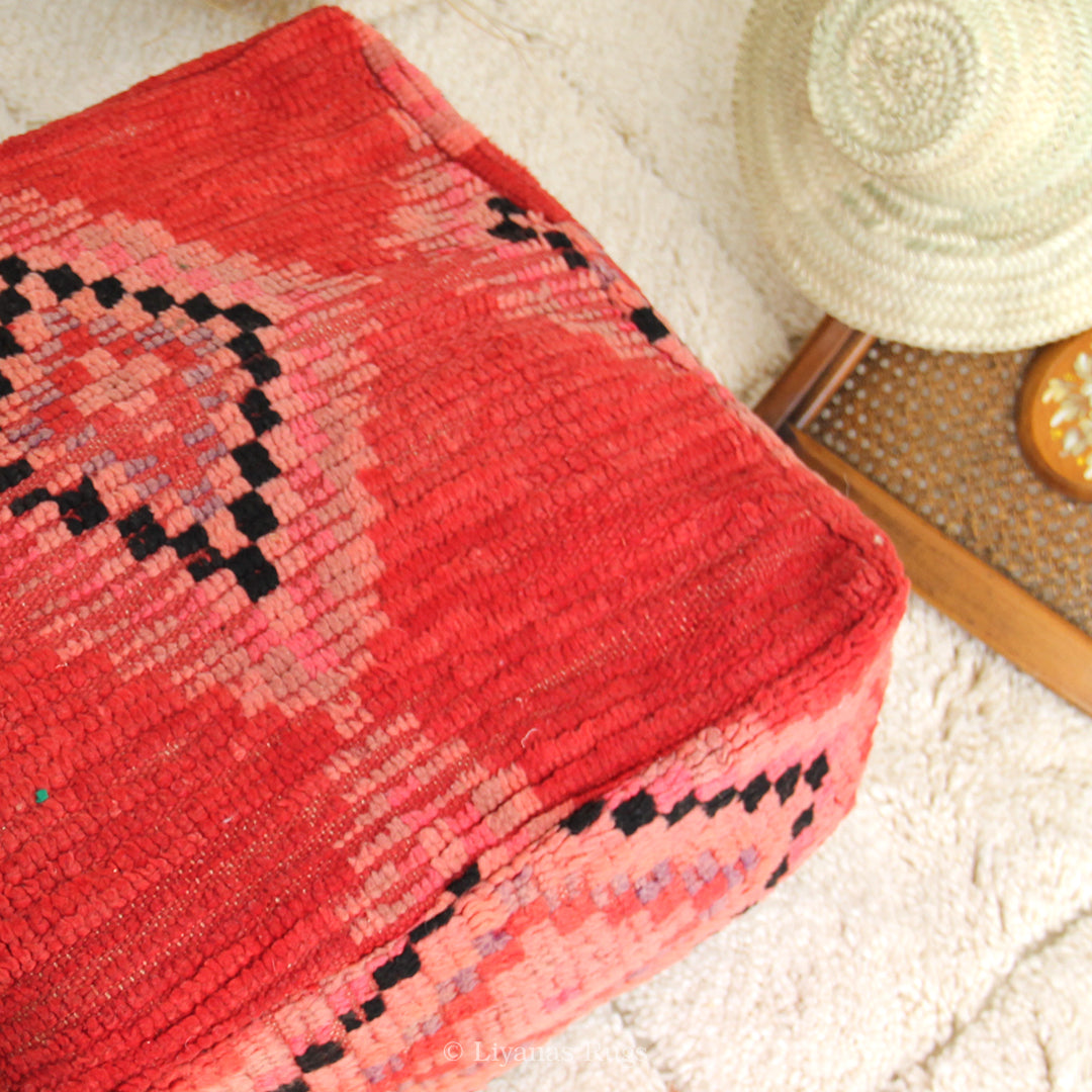 Sitzkissen Pouf Beni Ourain Liyana,s -Teppich