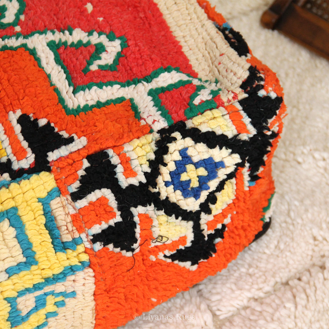 Sitzkissen Pouf Beni Ourain Liyana,s -Teppich