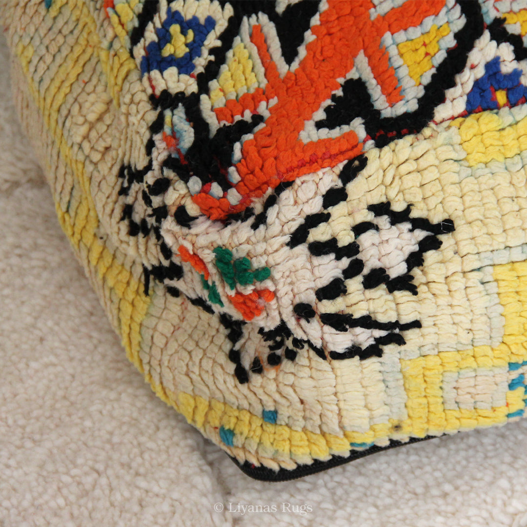 Sitzkissen Pouf Beni Ourain Liyana,s -Teppich