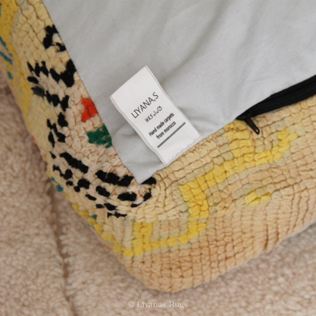 Sitzkissen Pouf Beni Ourain Liyana,s -Teppich