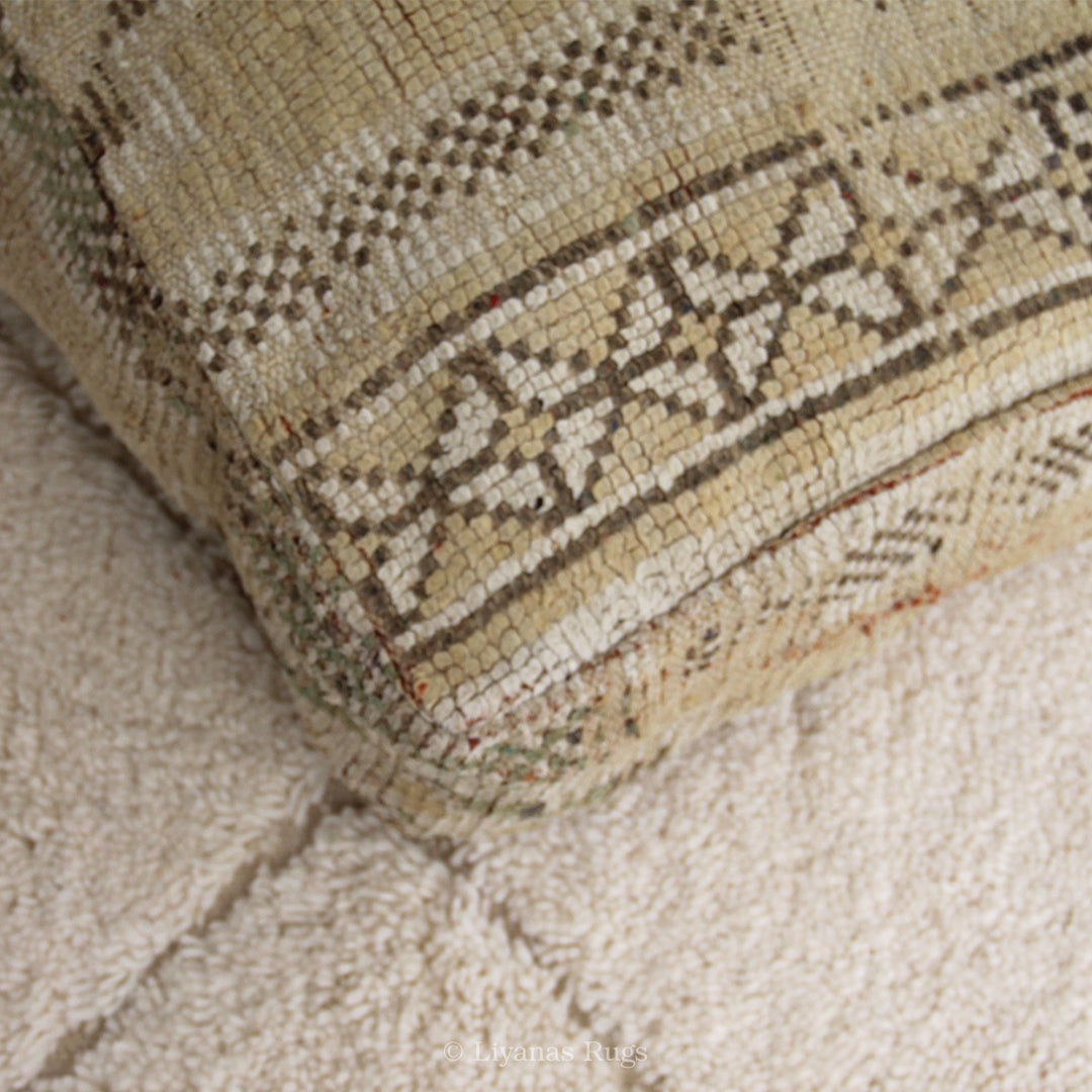 Sitzkissen Pouf Beni Ourain Liyana,s -Teppich