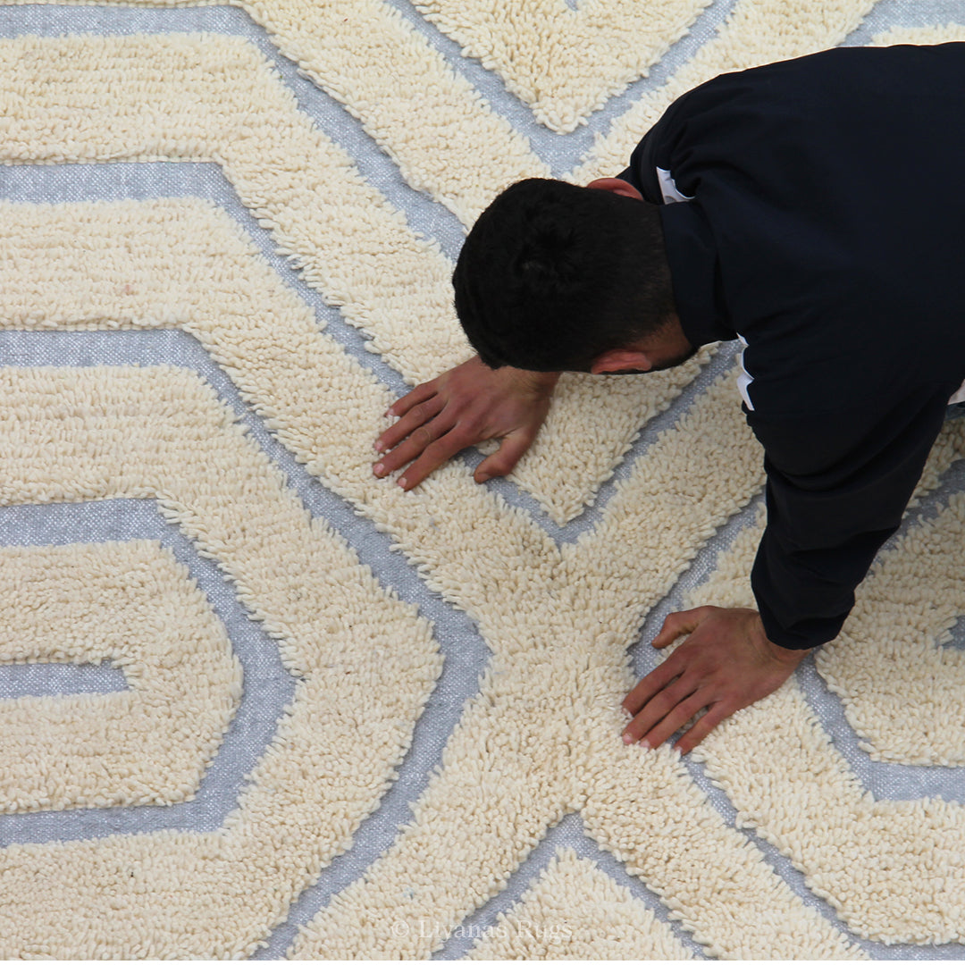Modern designer Berber Beni Ourain Liyana, S carpet - 226 cm - 159 cm