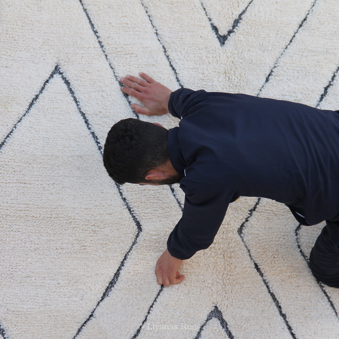 Modern designer Berber Beni Ourain Liyana, S carpet - 249 cm - 157 cm