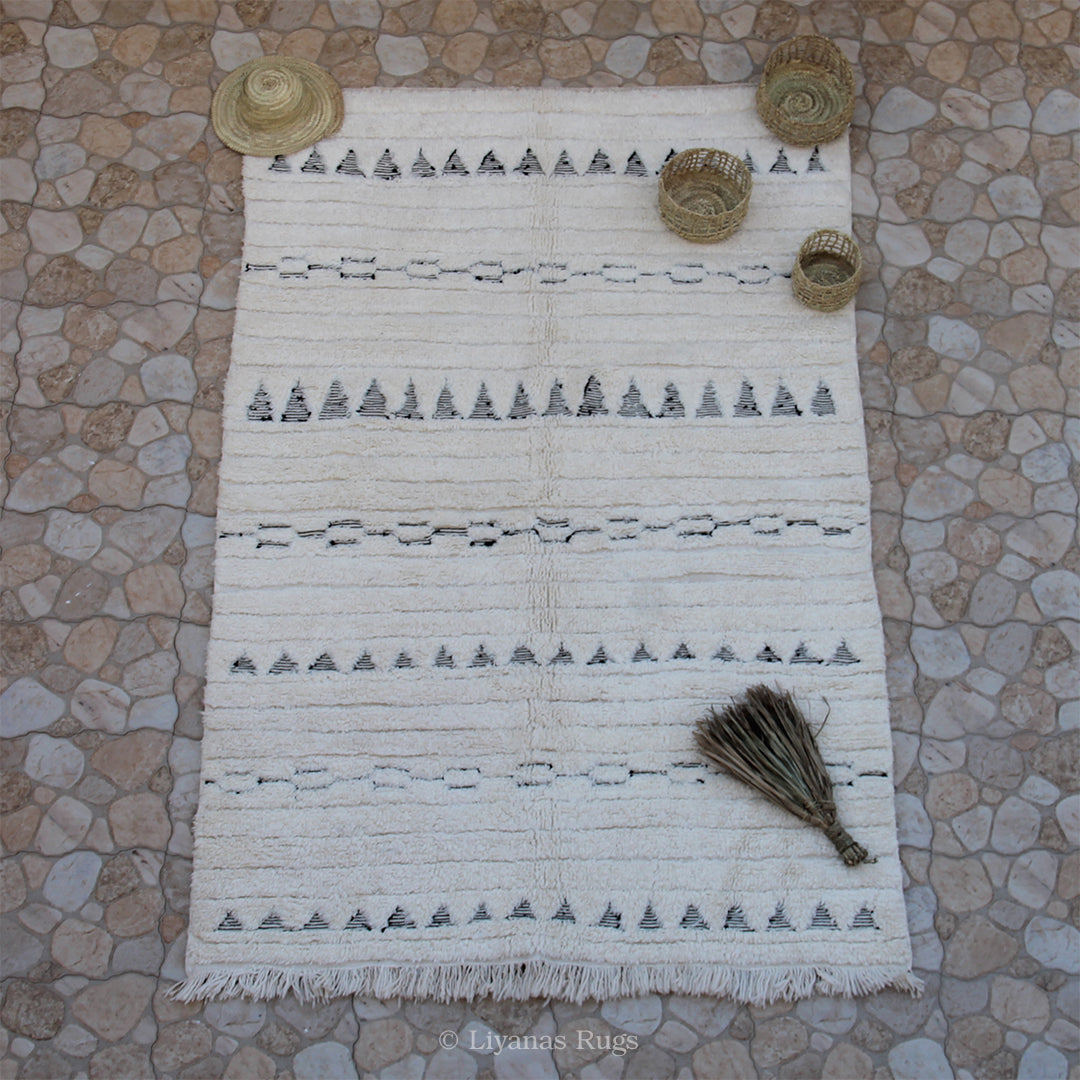 Modern designer Berber Beni Ourain Liyana, S carpet - 257 cm - 170 cm