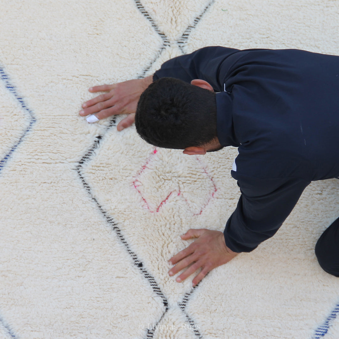 Modern designer Berber Beni Ourain Liyana, S carpet - 230 cm - 147 cm