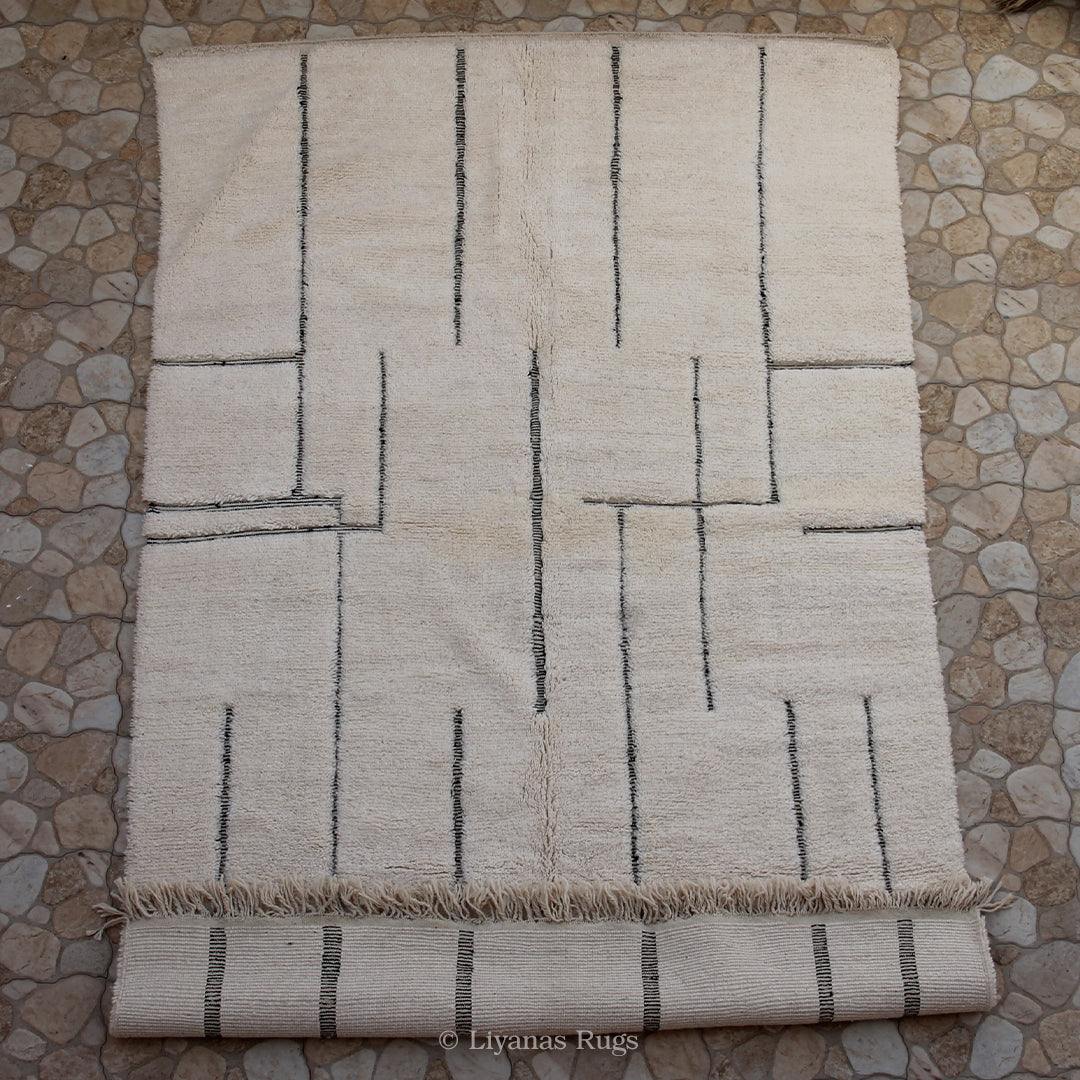 Modern designer Berber Beni Ourain Liyana, S carpet 307 cm - 207 cm