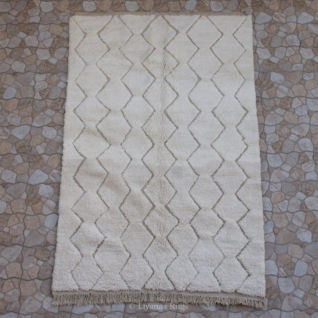Modern designer Berber Beni Ourain Liyana, S carpet 297 cm - 192 cm