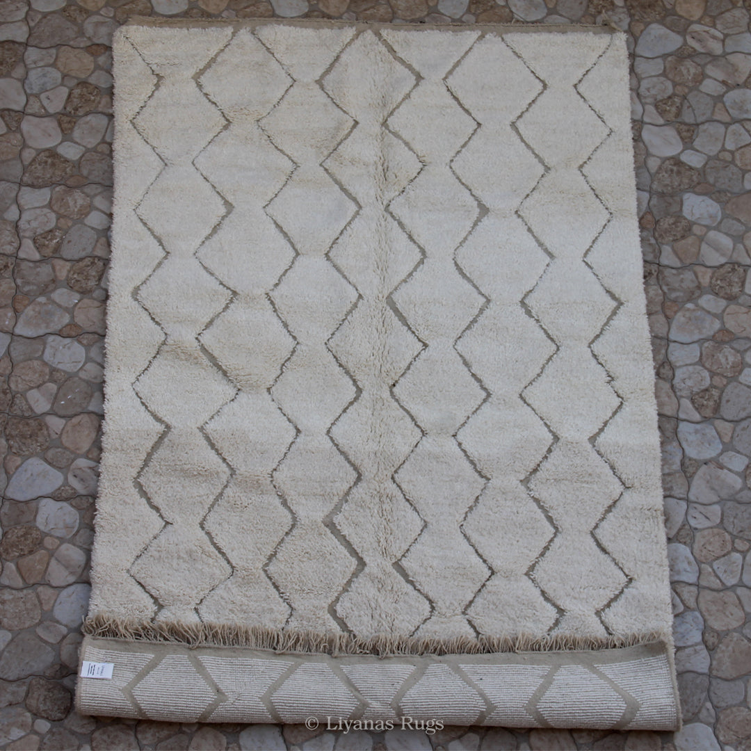 Modern designer Berber Beni Ourain Liyana, S carpet 297 cm - 192 cm