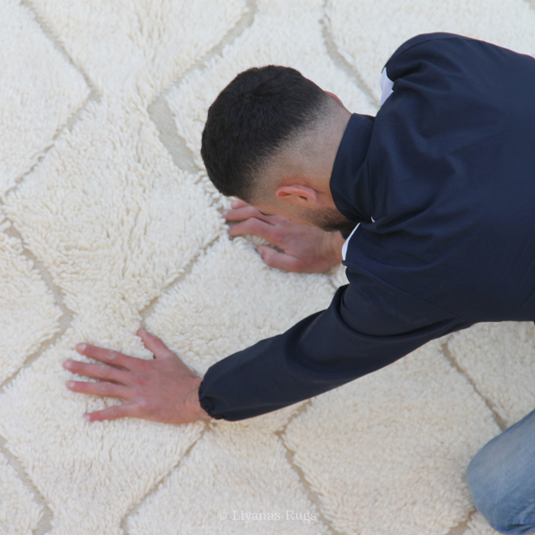 Modern designer Berber Beni Ourain Liyana, S carpet 297 cm - 192 cm
