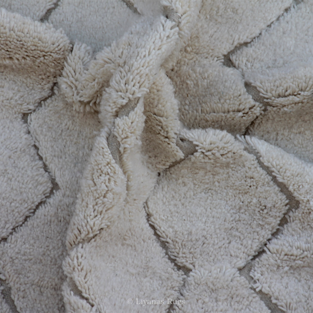 Modern designer Berber Beni Ourain Liyana, S carpet 297 cm - 192 cm