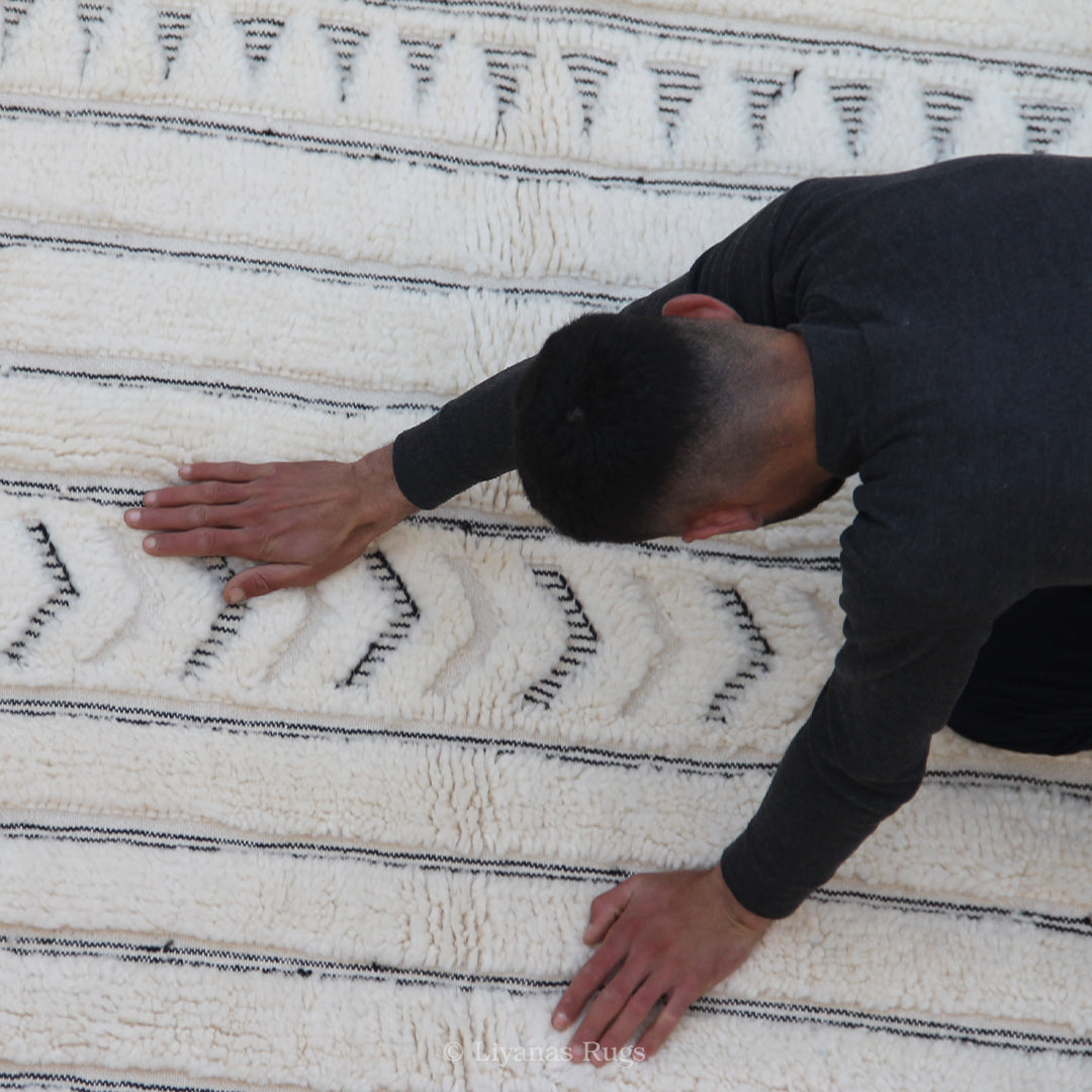 Modern designer Berber Beni Ourain Liyana, S carpet 236 cm - 159 cm