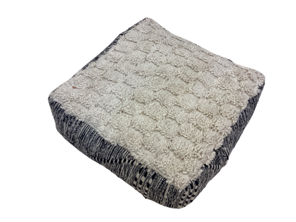 Handgefertigt Berber Sitzkissen Pouf Marke Beni Ourain 25x60x65cm