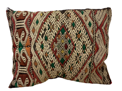 Handgefertigt Berber Dekokissen Pouf Marke Beni Ourain 45x35x5cm