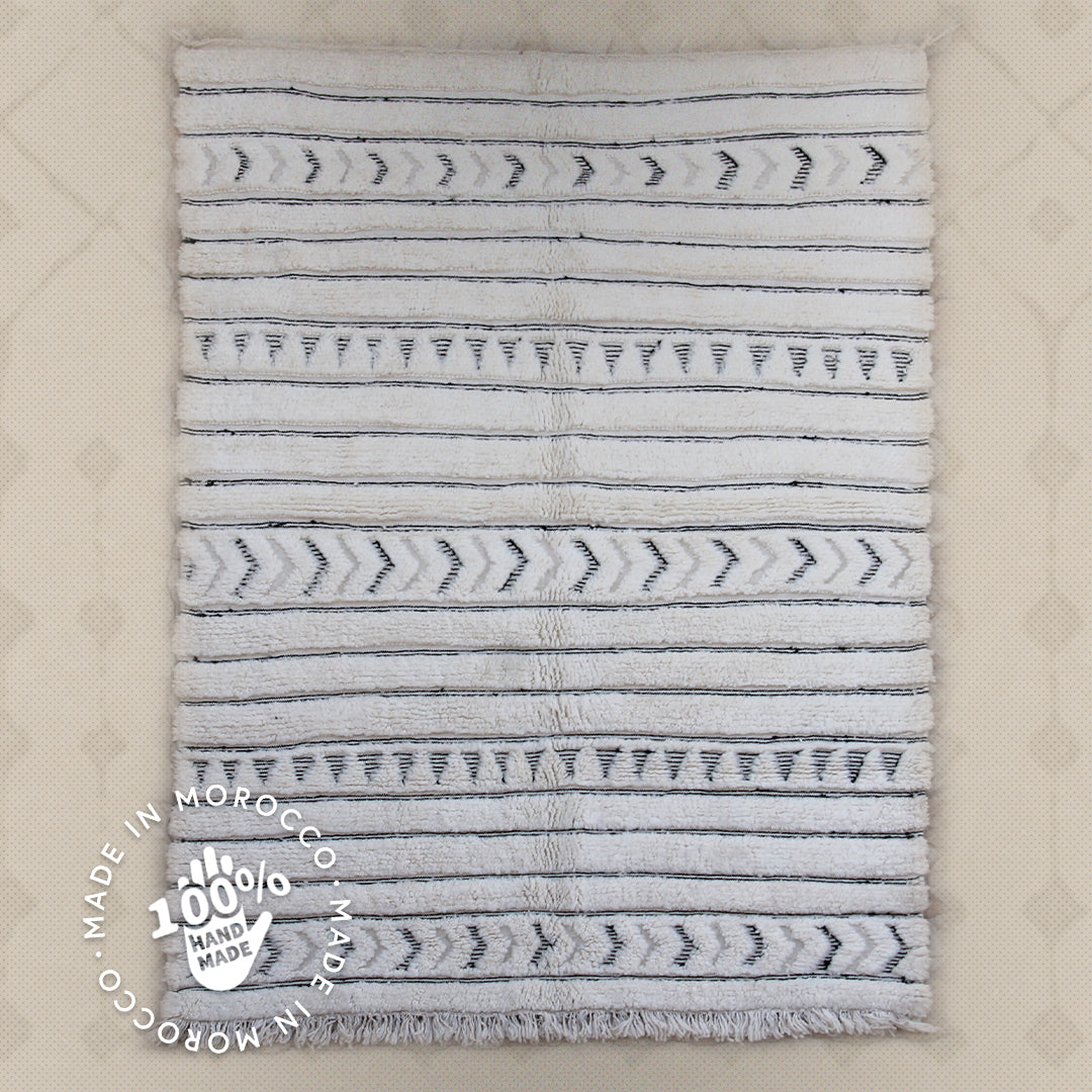 Modern designer Berber Beni Ourain Liyana, S carpet 236 cm - 159 cm