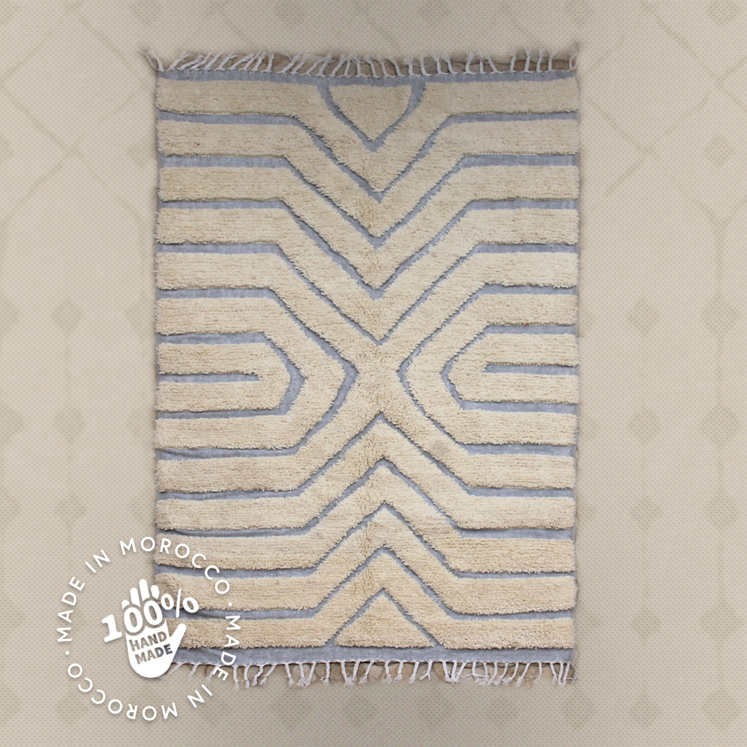 Modern designer Berber Beni Ourain Liyana, S carpet - 226 cm - 159 cm