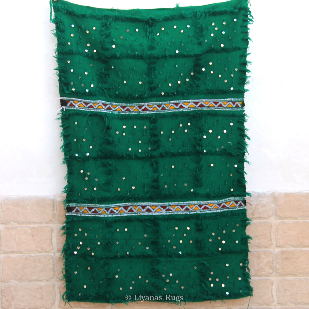 Modern Designer Berber Handira Liyana,S - Green color