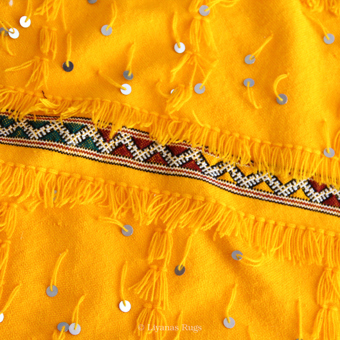 Modern Designer Berber Handira Liyana,S - Yellow color