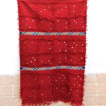 Modern Designer Berber Handira Liyana,S - Red color