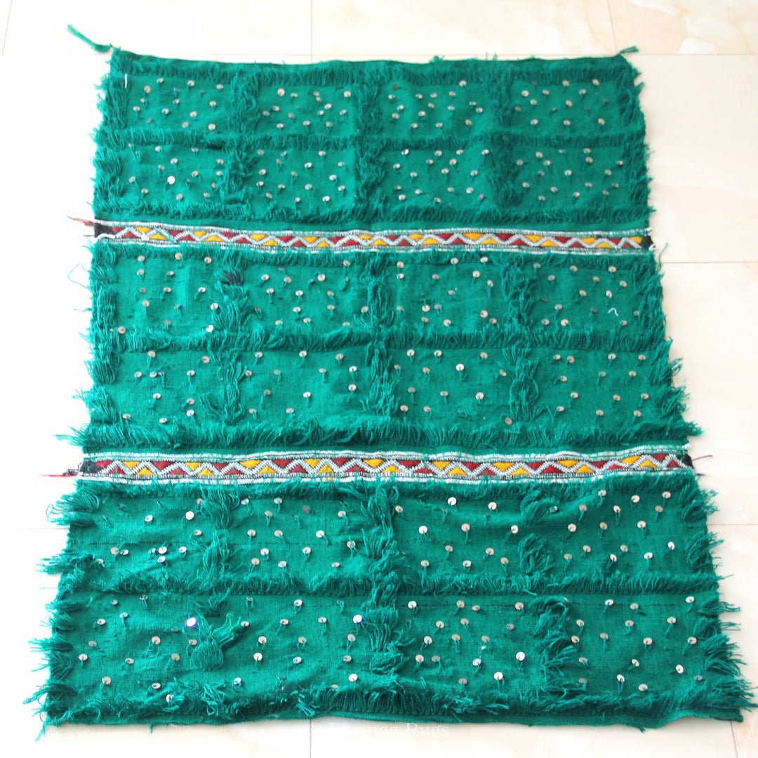 Modern Designer Berber Handira Liyana,S - Green color