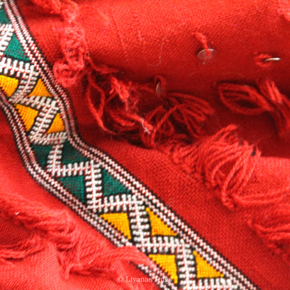 Modern Designer Berber Handira Liyana,S - Red color
