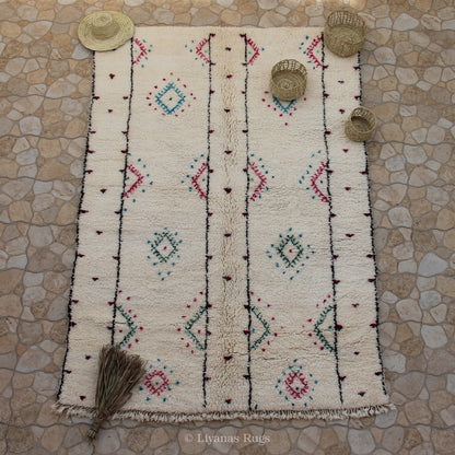 Modern designer Berber Beni Ourain Liyana, S carpet 260 cm - 181 cm