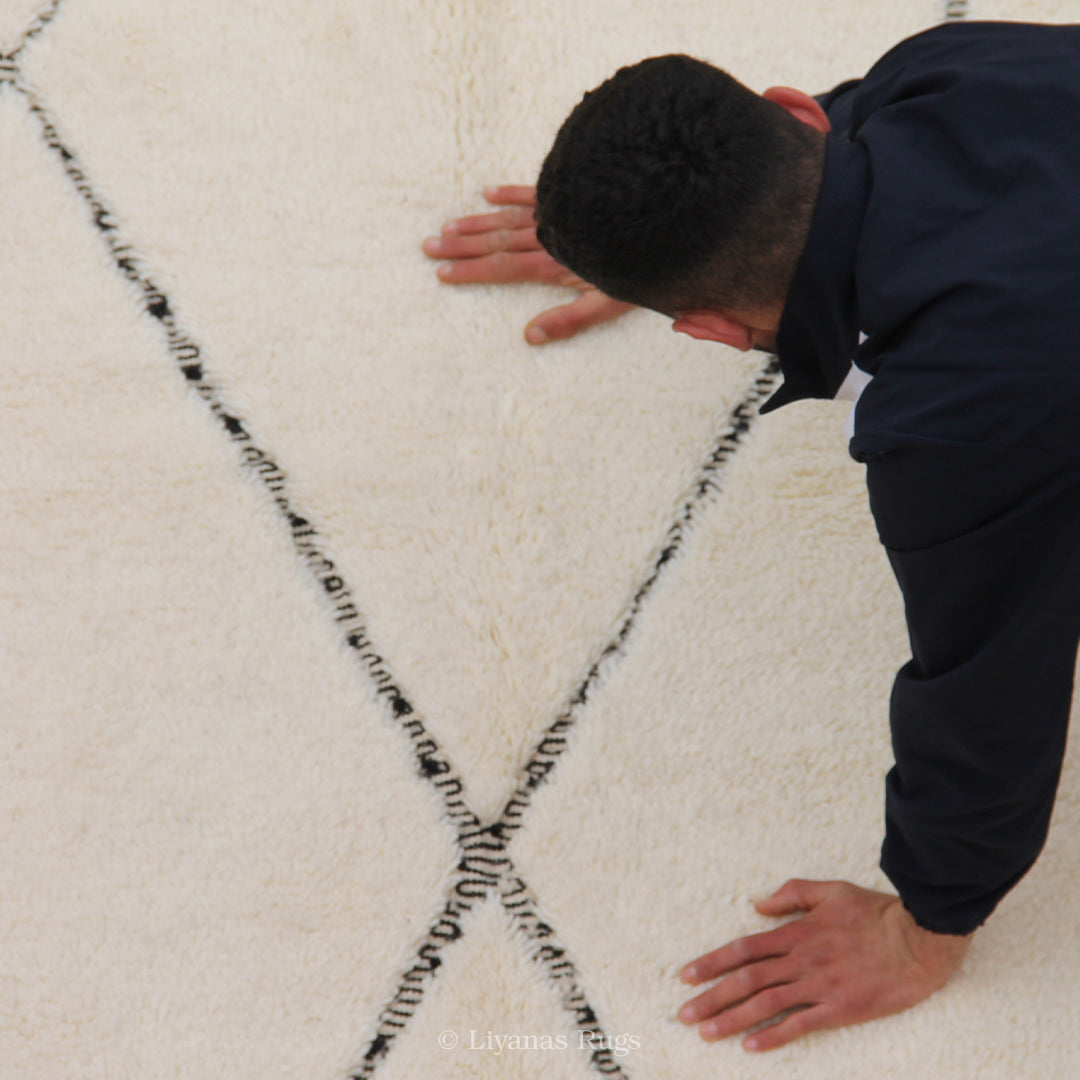 Modern designer Berber Beni Ourain Liyana, S carpet 246 cm - 165 cm
