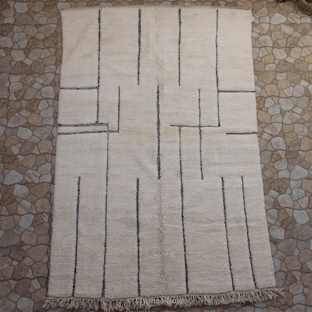 Modern designer Berber Beni Ourain Liyana, S carpet 307 cm - 207 cm