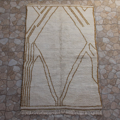 Modern designer Berber Beni Ourain Liyana, S carpet 232 cm - 154 cm